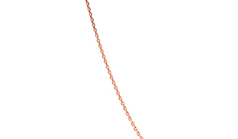 Ankerkette Silber mit Roségold Plattierung Ø1,2mm x 45cm